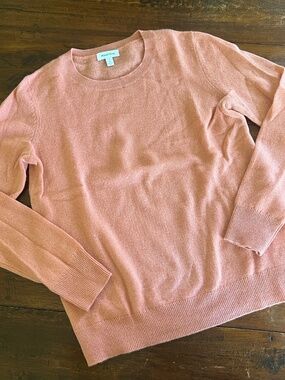 Nordstrom Pink Cashmere Crewneck Sweater M